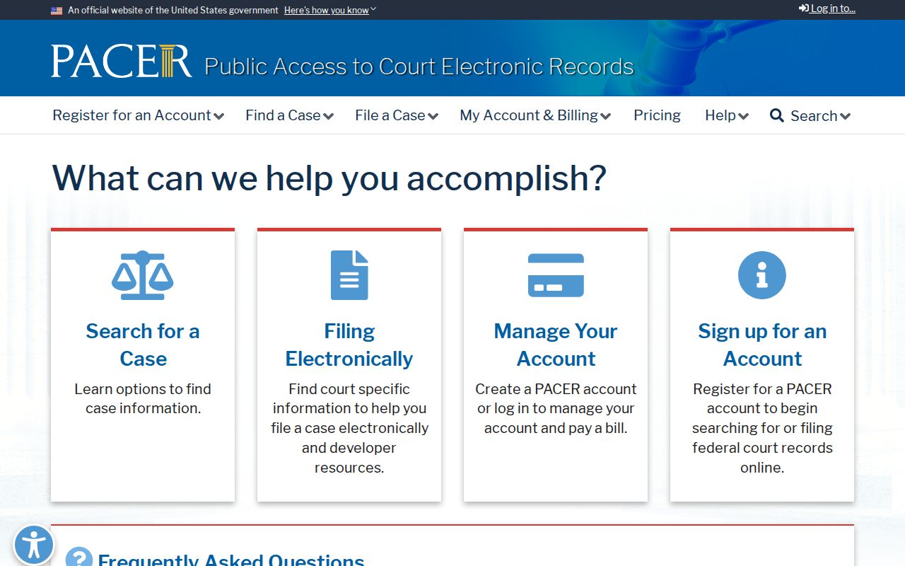 Ouachita Parish court case lookup through PACER